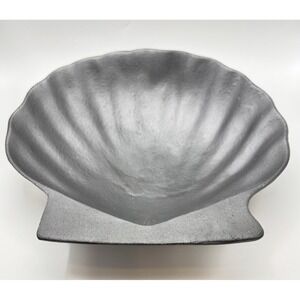 Cast‎ Iron Shell Bowl Scallop Dish Coastal Nautical Beach Decor Black